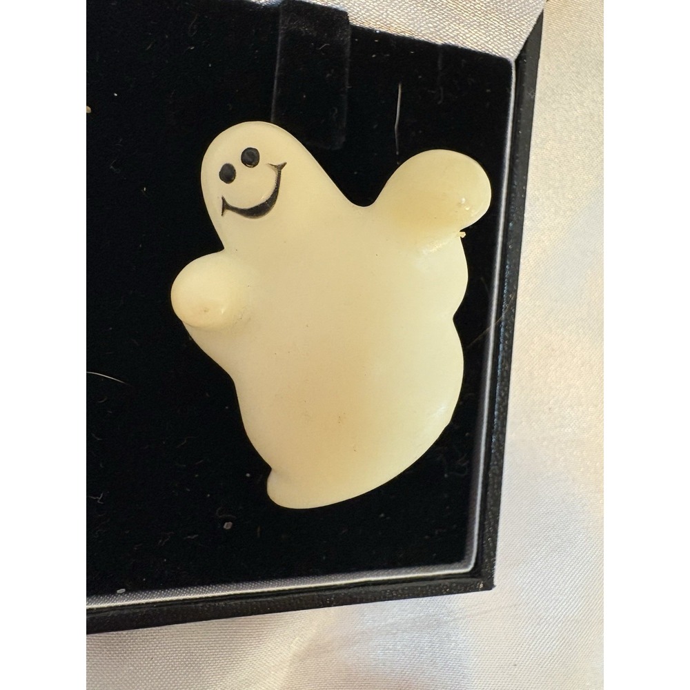 Vintage Blow Mold Ghost Halloween brooch Glows